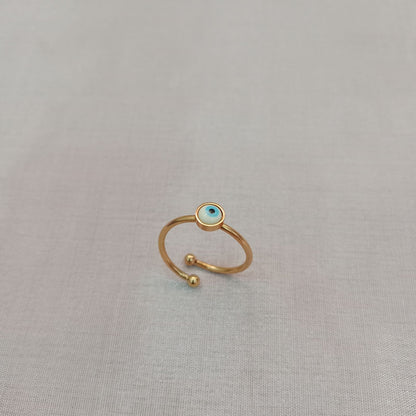 Blingso Mini Evil Eye Dainty Ring – Main View