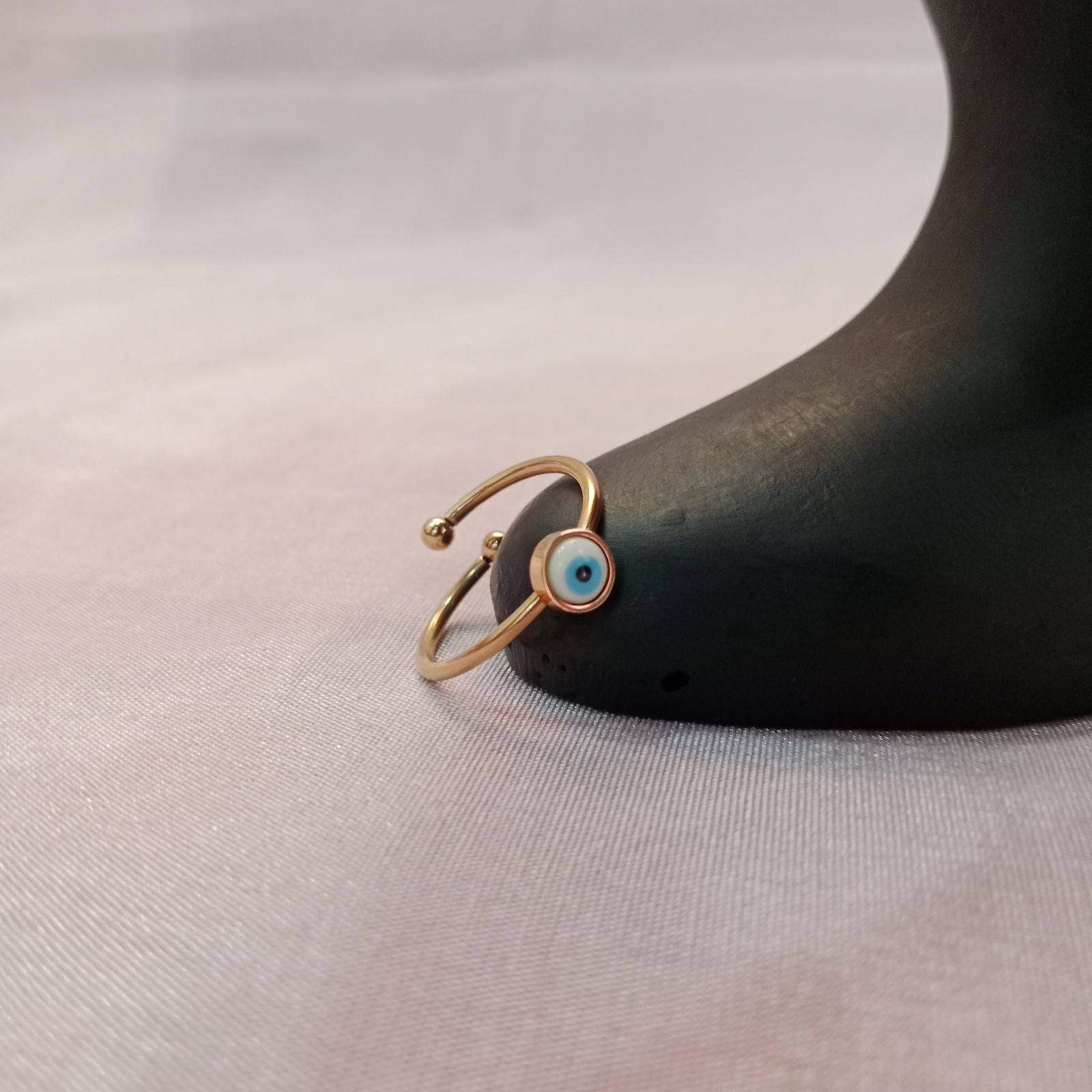 Blingso Mini Evil Eye Dainty Ring – View 2