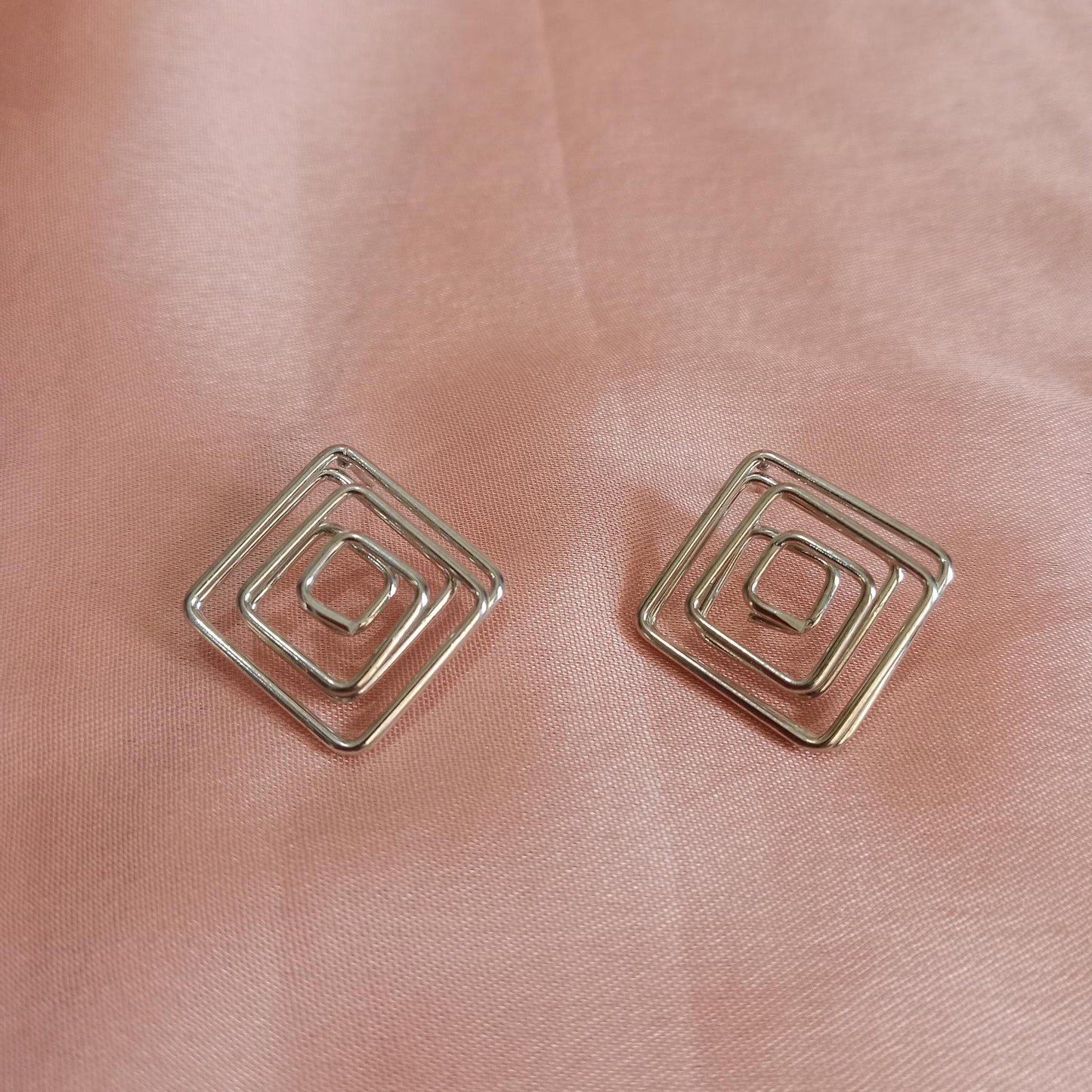 Minimal Geometric Square Earrings