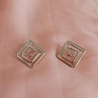 Minimal Geometric Square Earrings