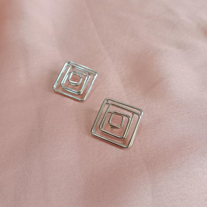Minimal Geometric Square Earrings