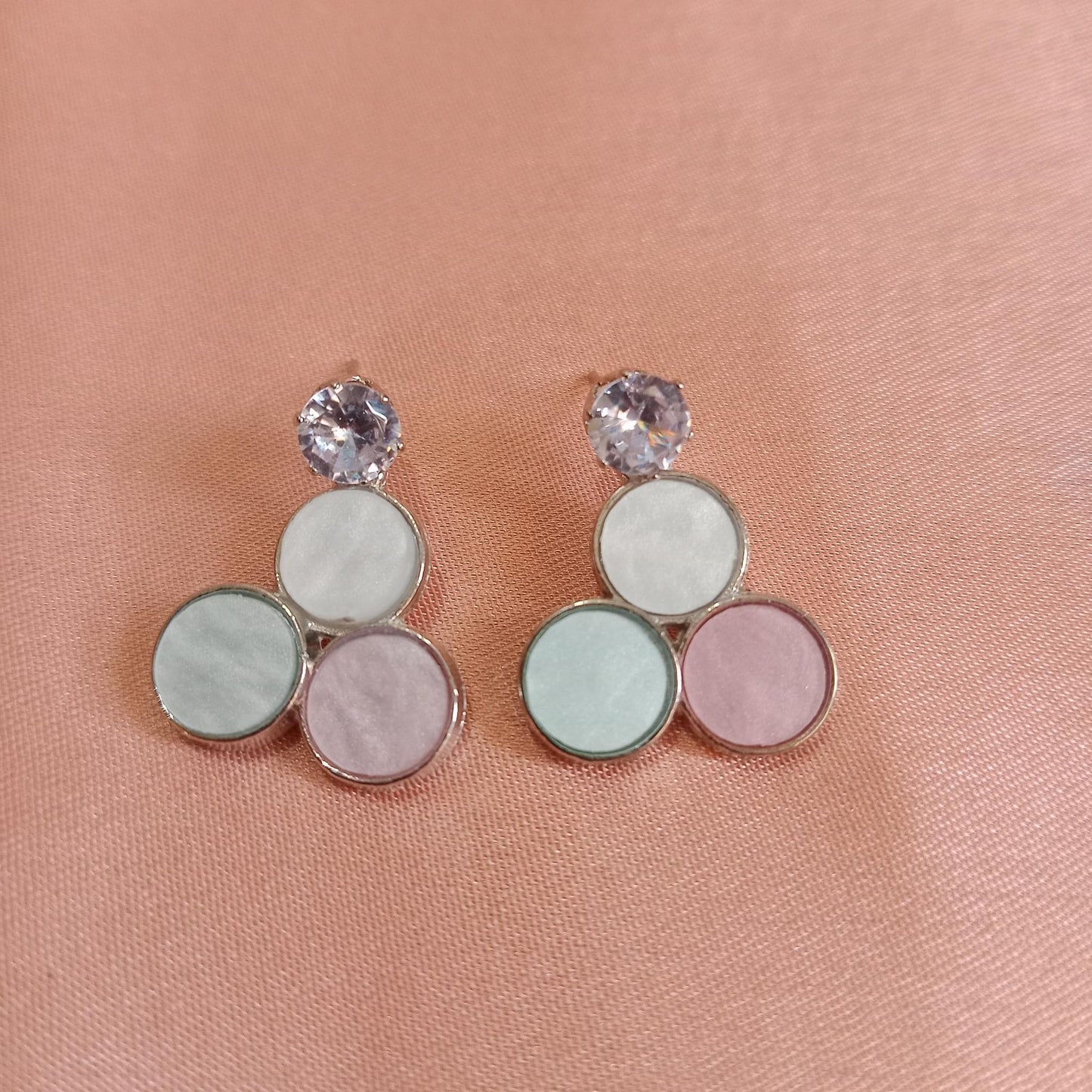 Pastel Round Trio Earrings