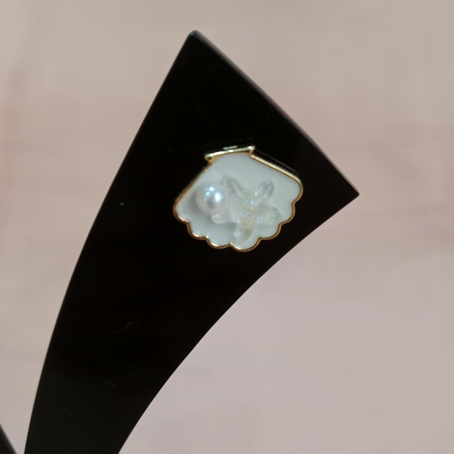 Seashell Pearl Starfish Earrings