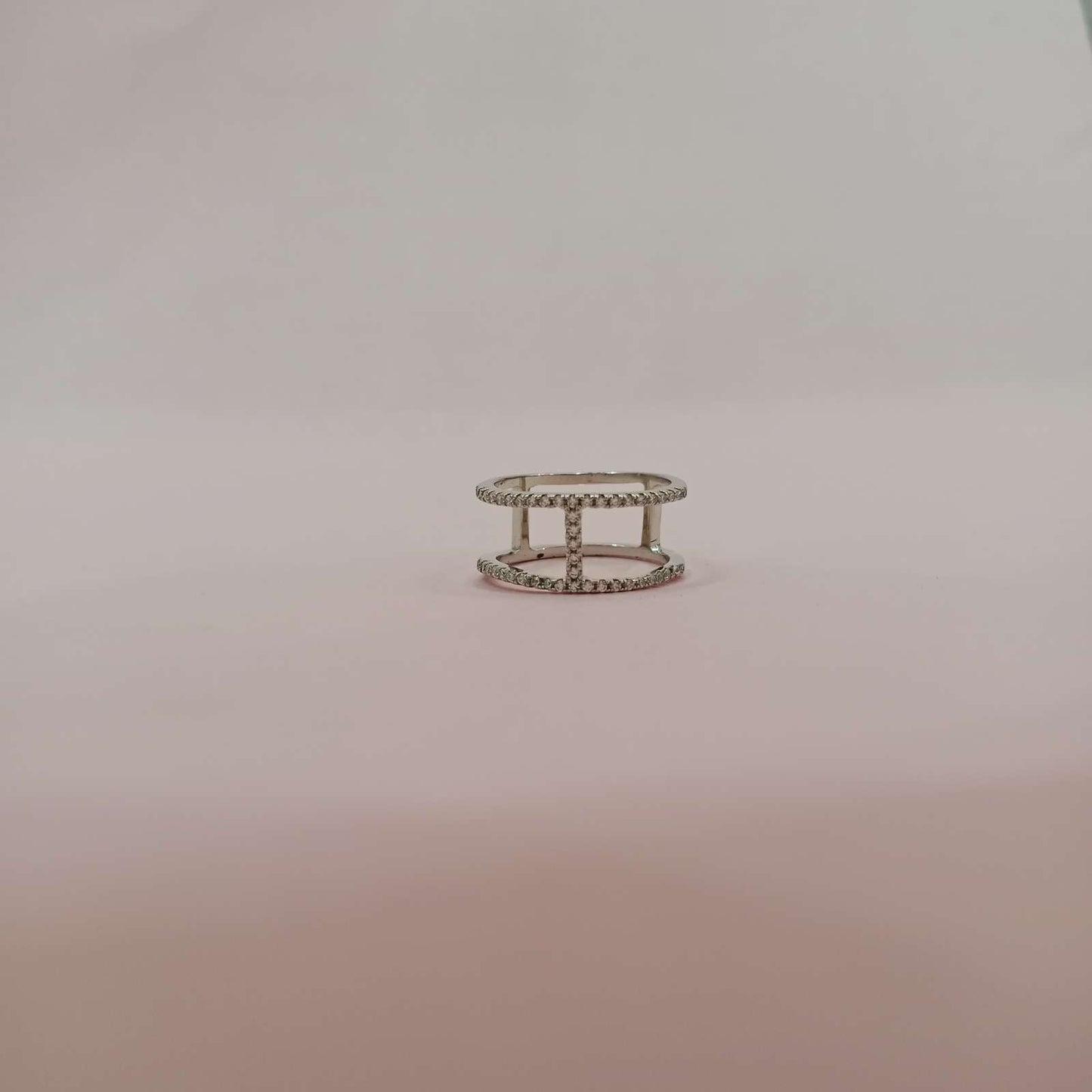 Blingso Sparkling H-Style Ring – View 5
