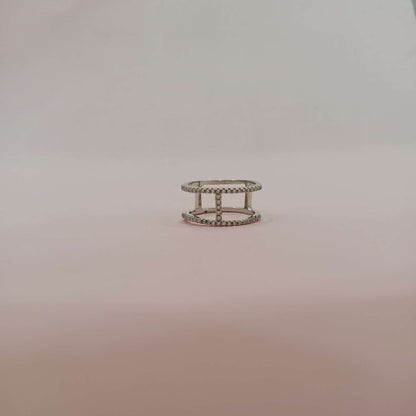 Blingso Sparkling H-Style Ring – View 5