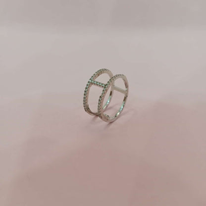 Blingso Sparkling H-Style Ring – View 3