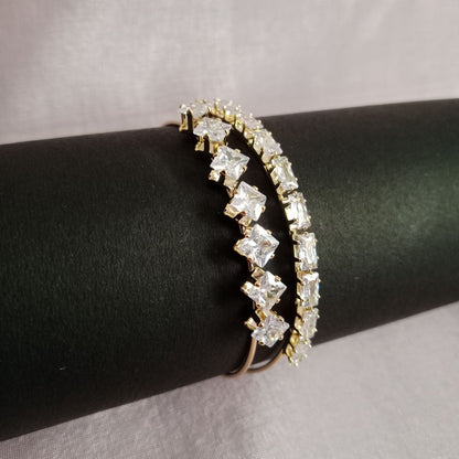 Blingso Square Diamond Stone Statement Bracelet – Main View