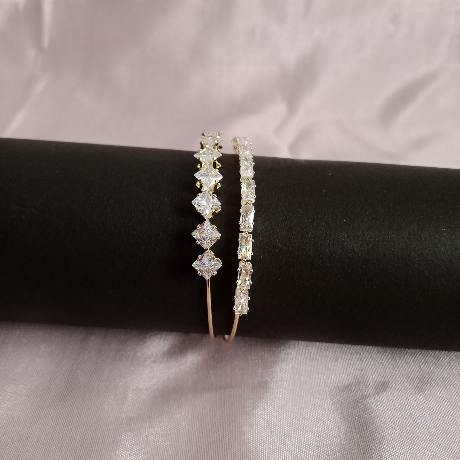 Blingso Square Diamond Stone Statement Bracelet – View 2