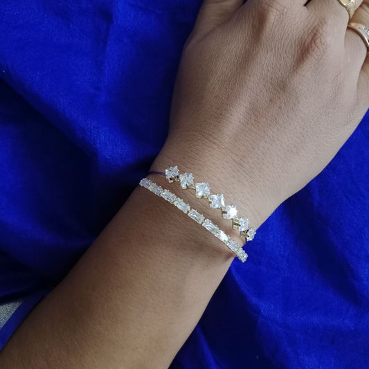 Blingso Square Diamond Stone Statement Bracelet – View 4