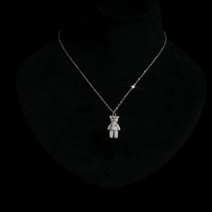 Teddy Sparkle Silver Pendant Neckpiece view 4