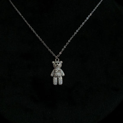 Teddy Sparkle Silver Pendant Neckpiece view 2