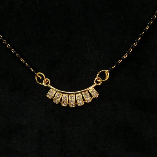 Premium Gold-Plated Radiance Bar Mangalsutra | Elegant Everyday Jewelry – Blingso